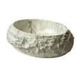 thumbnail image 4 of Modern Bathroom Vanity Luna 20'' Bathroom Sink, Irregular Oval Resin Vessel Basin with Stone Pattern, Artistic Style Sink, NO Faucet, Ivory,Wooden Bathroom Vanity, 4 of 5