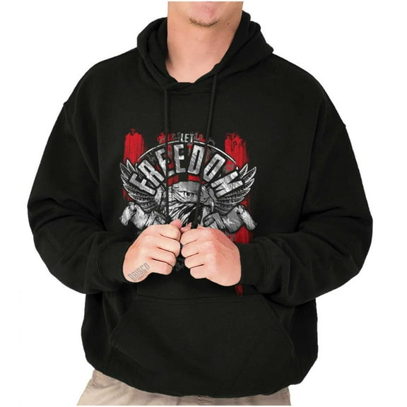 Let Freedom Ring American Flag Eagle Hoodie Sweatshirt Women Men Brisco Brands S