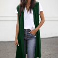 thumbnail image 2 of Cardigan For Women Dressy Long Sweater Vests Sleeveless Open Front Tunic Vest Long Coat Oversize Shrugs, 2 of 5