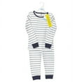 thumbnail image 2 of Hudson Baby Child Cotton Pajama Set, Gray Stripe Navy, 8 Years, 2 of 4