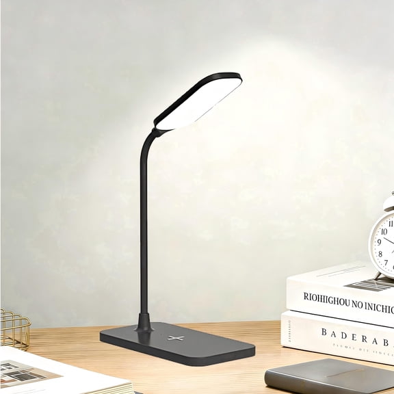 DKTIOP Small Led Desk Lamp for an Office in Home with USB Port - 3 Modes Dimmable Gooseneck Desk Light（Black）