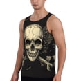 thumbnail image 2 of KLL Gothic Winged Skull Print Men's Muscle Gym Workout Stringer Tank Tops Bodybuilding Fitness T-Shirts Tank Tops Men-3X-Large, 2 of 7