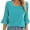 Blue2, variant on YOTMKGDO T-Shirts for Women, Crew Neck Women's Casual Tops Summer Square Neck T Shirts Ruffle Loose Fit Tunic Blouses 3/4 Sleeve (Blue, XL)