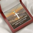 thumbnail image 4 of Scripture Card Let Not Your Heart Be Troubled John 14:27 Cross Card Necklace w Stainless Steel Pendant Religious, 4 of 20