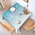 thumbnail image 3 of 60x60in(152x152cm) Square Tablecloth, Waterproof Polyester Table Cover, Wrinkle Resistant & Washable Fabric for Dining, Kitchen, Picnic, Ice Crystal Print, 3 of 6