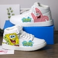 thumbnail image 4 of Tire hacia atrás 2023 otoño e invierno nuevo estilo modificado Bob Esponja graffiti zapatillas de deporte para hombres nicho diseño original zapatillas deportivas para mujeres, 4 of 5