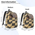thumbnail image 3 of Naloa Chess Board With Pawns Canvas Backpack for Men Women Rucksack Casual Travel Daypack College Tote Satchel Bookbag for Teens-Medium, 3 of 7