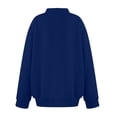 thumbnail image 4 of WEAIXIMIUNG Sweatshirt Women Plus Size Solid Color V Neck Long Sleeved Hoodless Sweatshirt for Women, 4 of 5