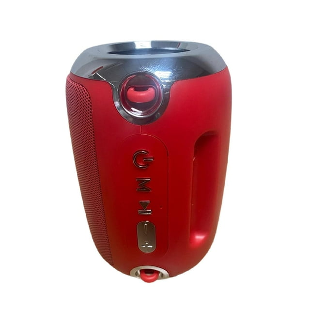 lionlar Bluetooth Speaker Rechargeable Support TF Card, USB, AUX Subwoofer Portable Loud red