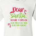 thumbnail image 4 of Inktastic Christmas Dear, Santa Before I Explain How Much Do You Know? Youth T-Shirt, 4 of 5