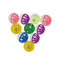 thumbnail image 1 of 10/30/50pcs Pet Toys Plastic Kitten Training Ball With Bell Hollow Cat Fun Throw Ball Random Color 10pcs, 1 of 6