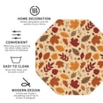 thumbnail image 4 of Disketp Autumn Leaves 2 Funny Coasters,6 Pcs Leather Coasters with Holder, Perfect Housewarming Hostess Gifts,Protect Furniture from Water Marks Scratch and Damage,Octagon, 4 of 7