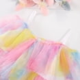 thumbnail image 7 of HJYCHN Kids Dress Sleeveless Gradient Mesh Party Gown with Ruffled Straps for Carnival Girls Dress 4-5 Years, 7 of 7