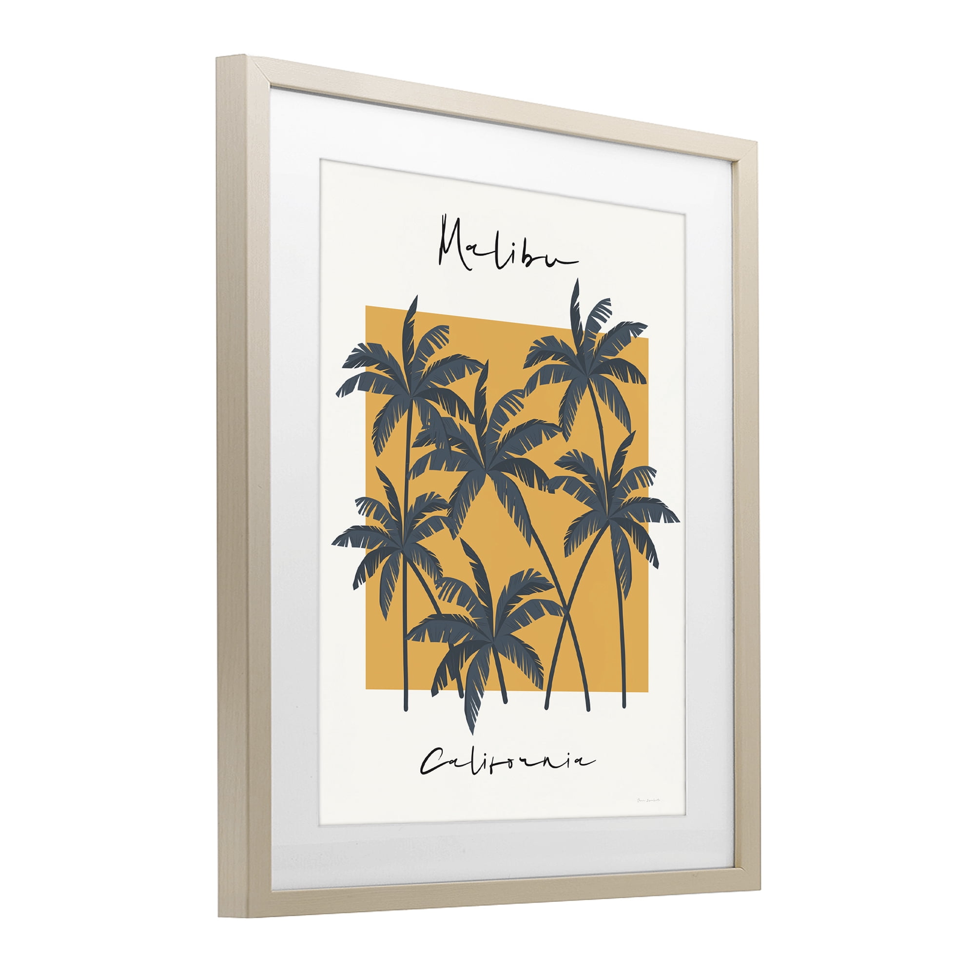 Stupell Industries Malibu Retro Vibe Birch Framed Print Under Glass, design by Omar Escalante