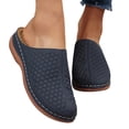 thumbnail image 2 of Domuza Closed Toe Slippers for Women Casual Comfortable Slip on Sandals Summer Casual Walking Platform Slides,Lightweight Non Slip Summer Beach Footwear Blue 5.5（EU-36）, 2 of 6