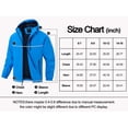 thumbnail image 4 of NEIKU Boys Girls Rain Jacket Lightweight Waterproof Hooded Raincoat Windbreakers for Kids NavyBlue 10-12Y, 4 of 6