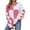 Hot Pink, variant on Lilgiuy Women's Round-Neck Sweater Loose Autumn And Winter Long Sleeve Sweater Love Stitching Leisure, Black ,8(L) Fall for 2022 Spring Winter