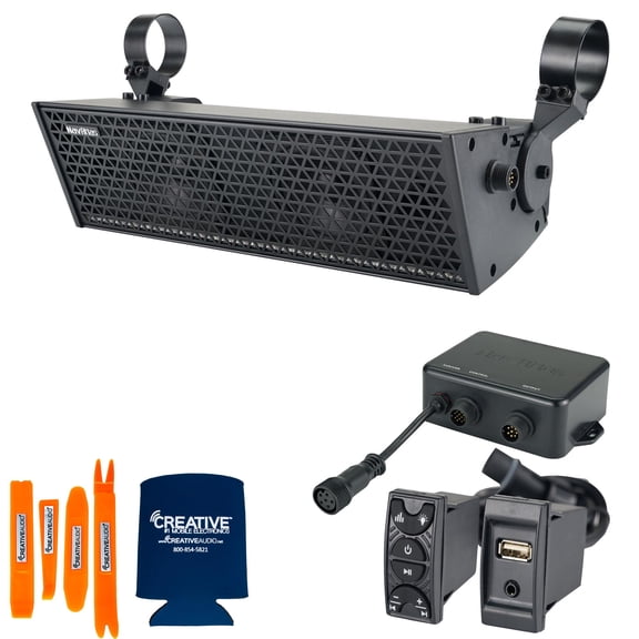 NavAtlas NS14A - 14” 4 Speaker Powersports Soundbar With NavAtlas NA2BT Bluetooth Controller