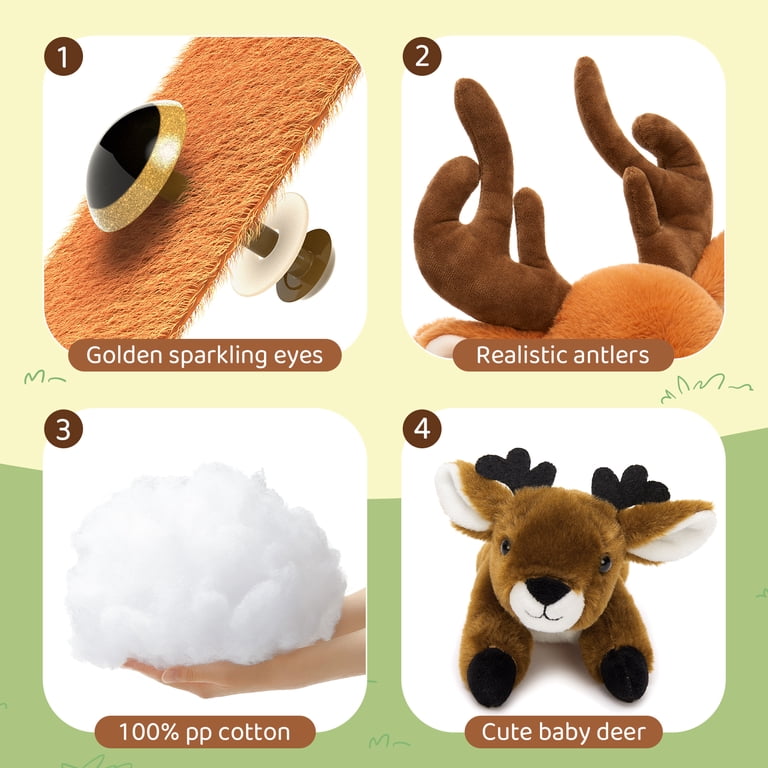 MaoGoLan 5-Piece Deer Plush Set with Mommy and Baby Fawns photo 8
