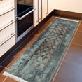 thumbnail image 4 of Ottomanson Machine Washable Cotton 2x5 Flatweave Runner Rug for Bedroom, 20" x 59", Rust Brown Bokhara, 4 of 10