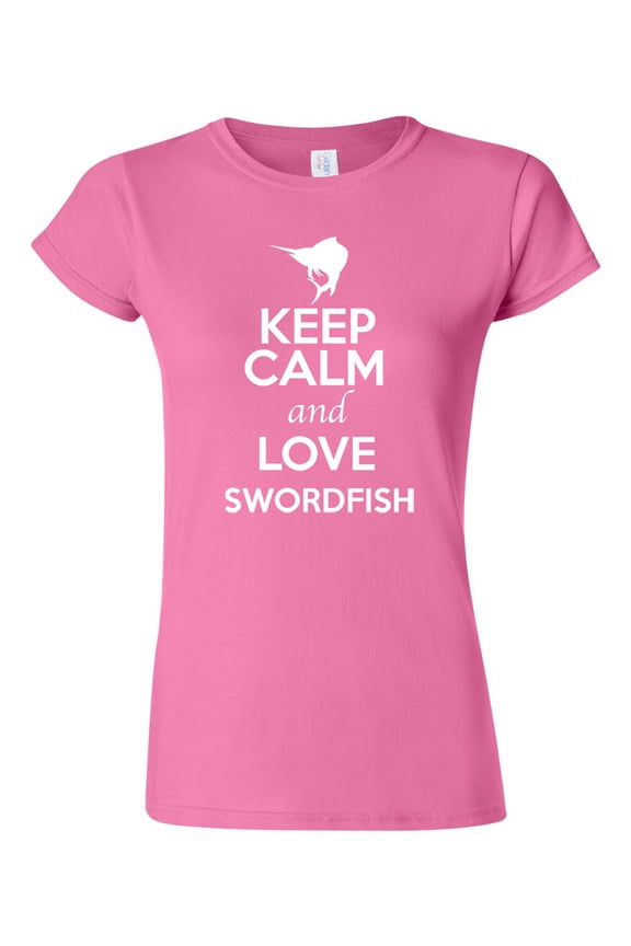 Junior Keep Calm And Love Swordfish Fish Animal Lover T-Shirt Tee