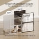 thumbnail image 4 of 33.5 * 25.5 * 17.5 cm shoe box Shoe storage box (12 pieces per pack) Transparent Shoe box Foldable shoe box Suitable for wardrobes, entrances, corridors, bedrooms - Black, 4 of 8