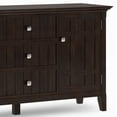 thumbnail image 6 of Simpli Home Bedford 54 inch Wide Solid Wood Transitional Sideboard Buffet in Dark Tobacco Brown, 6 of 12