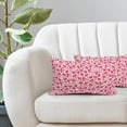 thumbnail image 5 of Daisy Floral Block Print Lumbar Pillow Covers 12X20 Inch Hot Pink Beige Flowers Decorative Pillow Cases Set of 2 Farmhouse Home Decor Vintage Rustic Cute Throw Pillows for Sofa Couch Outdoor, 5 of 6