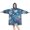 Blue Soccer Elements, variant on Blue Baseball Silhouette Pattern Wearable Oversized Blanket,Wearable Blanket Hoodie for Adults,Cozy Hooded Blankets with Super Pockets,Super Warm Fuzzy Pullover for Women & Men