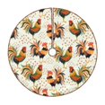 thumbnail image 1 of Fotbe Colorful Roosters Pattern Christmas Tree Skirt, Tree Skirts Plush Christmas Decorations, Christmas Tree Skirts Xmas Decorations Holiday Party Decor-36", 1 of 6