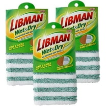 Libman Wet & Dry Microfiber Mop Refills  Dust Mop for Hardwood Floors  Wall Mop  Mops for Floor Cleaning  3 Total Microfiber Mop Pads Included 10.5 in. x 6.5 in.