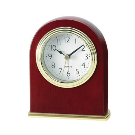 - Aeropen International DT-52 4.75 in. Rosewood Desktop Analog Clock