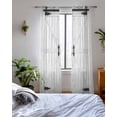 thumbnail image 3 of Farmhouse Wood Grain Sheer Curtains 84 Inch Length 2 Panels Set for Living Room/Bedroom, Vintage Country Barn Gate Grey Kitchen Curtains Grommet Semi-Sheer Curtains Drapes Window Treatments 42"x84"x2, 3 of 7