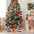 thumbnail image 4 of RYLABLUE Tapis de Support de Jupe de Noël avec Raton Laveur Renard Mignon pour Décoration de Fête Intérieure Extérieure 36 Pouces, 4 of 5