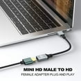 thumbnail image 2 of Cable Converter High-Definition Multimedia Interface Compatible Gold Plated Portable Adapter Accessory Adapters Mini Digital Type 6, 2 of 9