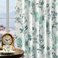 thumbnail image 2 of Decoultimatex Watercolor Gray Spa Floral Full Blackout Window Curtain Panels for Living Room Energy Efficient Thermal Insulated Rod Pocket Drapes, 52"x 84"x 2, 2 of 5