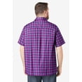 thumbnail image 3 of KingSize Men's Big & Tall Plaid Wrinkle-Resistant Short Sleeve Button Down, 3 of 6