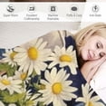 thumbnail image 3 of BCIIG Daisies Warm Lightweight Blanket Soft Fleece Throw Blanket Living Rooms Sofa Decor Cow Gifts All Seasons 3 Sizes 40x50in, 3 of 6