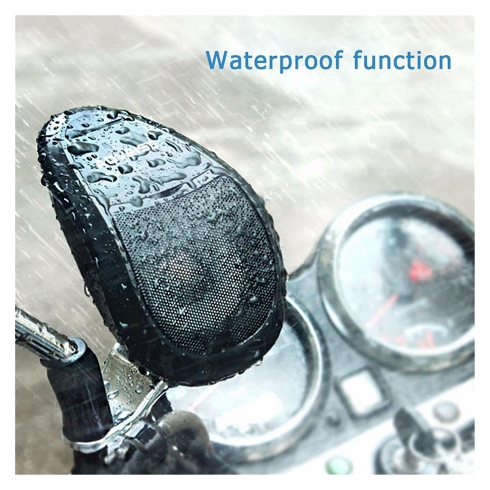 Motorcycle Wireless Bluetooth Speakers Waterproof Stereo Aud-io Amp System MP3 Aud-io Player FM Radio With LED Light ,Quality Sound