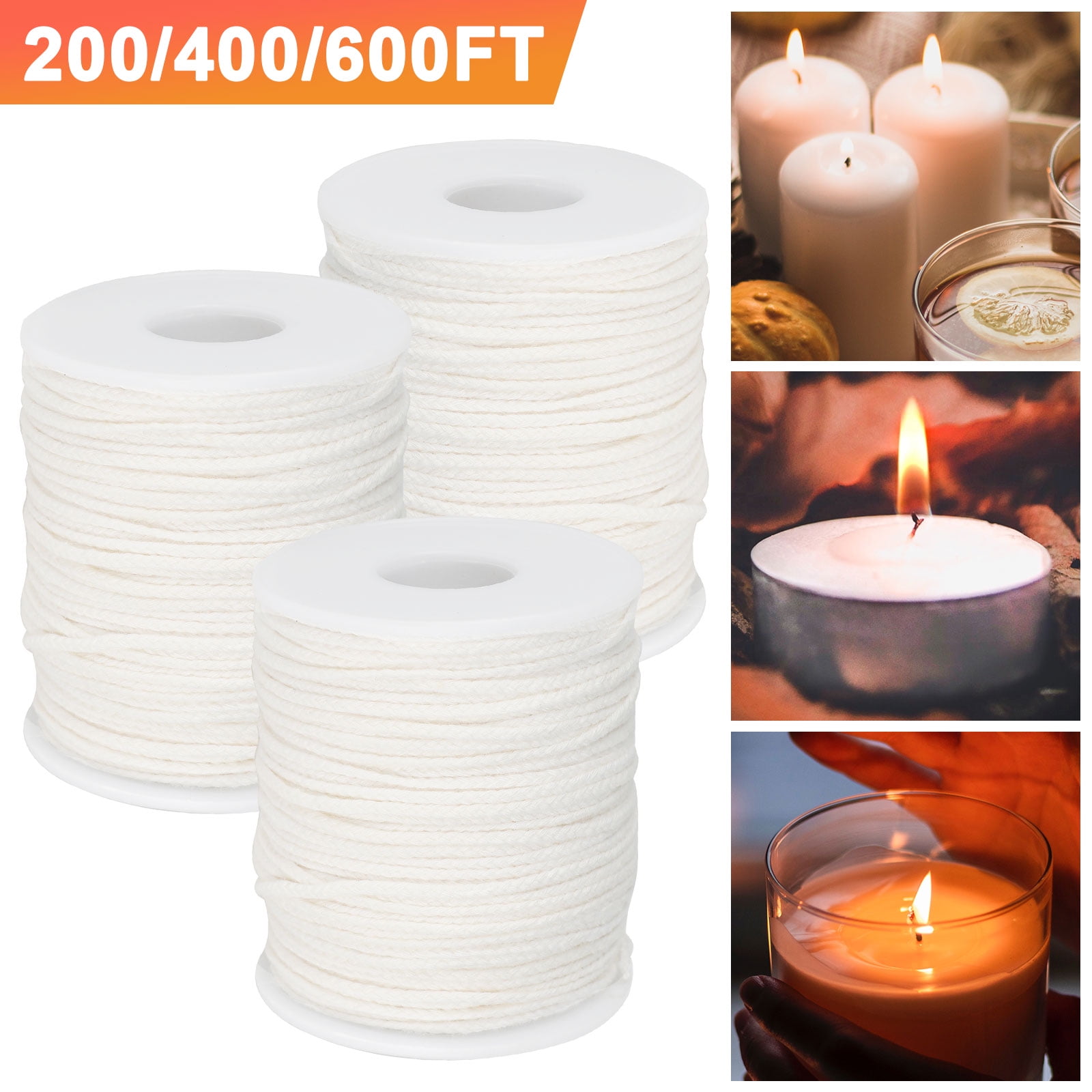 30 Pcs x 30mm 5cm Pre Waxed Wicks For candle making with sustainers. 