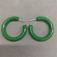 thumbnail image 5 of Minimalist Half Huggie Hoop Earrings for Women Acrylic Lightweight Chunky C Shaped Open Hoops Round Tube Stud Earrings Fashion Vintage Y2K Holiday Party Jewelry for Mother, 5 of 12