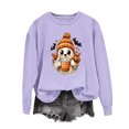 thumbnail image 5 of Aboser Womens Halloween Graphic Pullover Sweatshirt Cute Pumpkin Shirts Chic Clothes Soft Long Sleeve Crewneck Sweatshirts, 5 of 6
