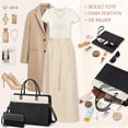 thumbnail image 2 of RAINSMORE Bolsa para Laptop Mujer 15.6 Pulgadas Tote Bag Universidad Profesional Maletin para Laptop Mujer, 2 of 8