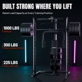 thumbnail image 3 of Mikolo Smith Machine Home Gym, Multi-Functional Power Rack with Pec Deck Machine, Lat Pull Down System with Bar, Low Row Station with Cable bar and Foot Board, 3 of 12