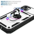thumbnail image 6 of JTCASES for iPhone 13 Case, Sliding Camera Cover+ Rotating Ring Kickstand + Magnetic Car Mount + Inside Card Holder, Bracket Shockproof Frame Anti-drop PC TPU Heavy Duty Protection, Black/Silver, 6 of 11