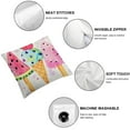 thumbnail image 4 of Nawypu Summer Lumbar Pillow Cover Watercolor Watermelon Ice Cream Decorative Farmhouse Hello Summer Patio Outdoor Cushion Case for Sofa Couch Home Bed Decor,2 Pcs, 4 of 6