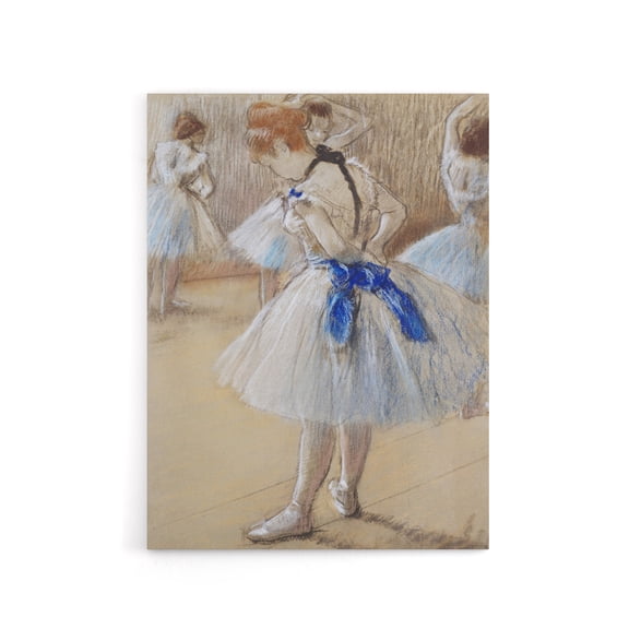 Dancer Ballerina Pastel Drawing Degas Vintage Canvas Wall Art 12X16"