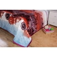 thumbnail image 3 of DaDa Bedding Paisley Dreams Floral Burgundy Mink Fleece Flannel Throw Blanket (XY0025), 3 of 8