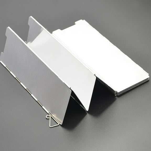 ifundom Outdoor Camping Windshield Flat Aluminum Folding Wind Blocker 1 Pack Portable Windshield for Camping Hiking