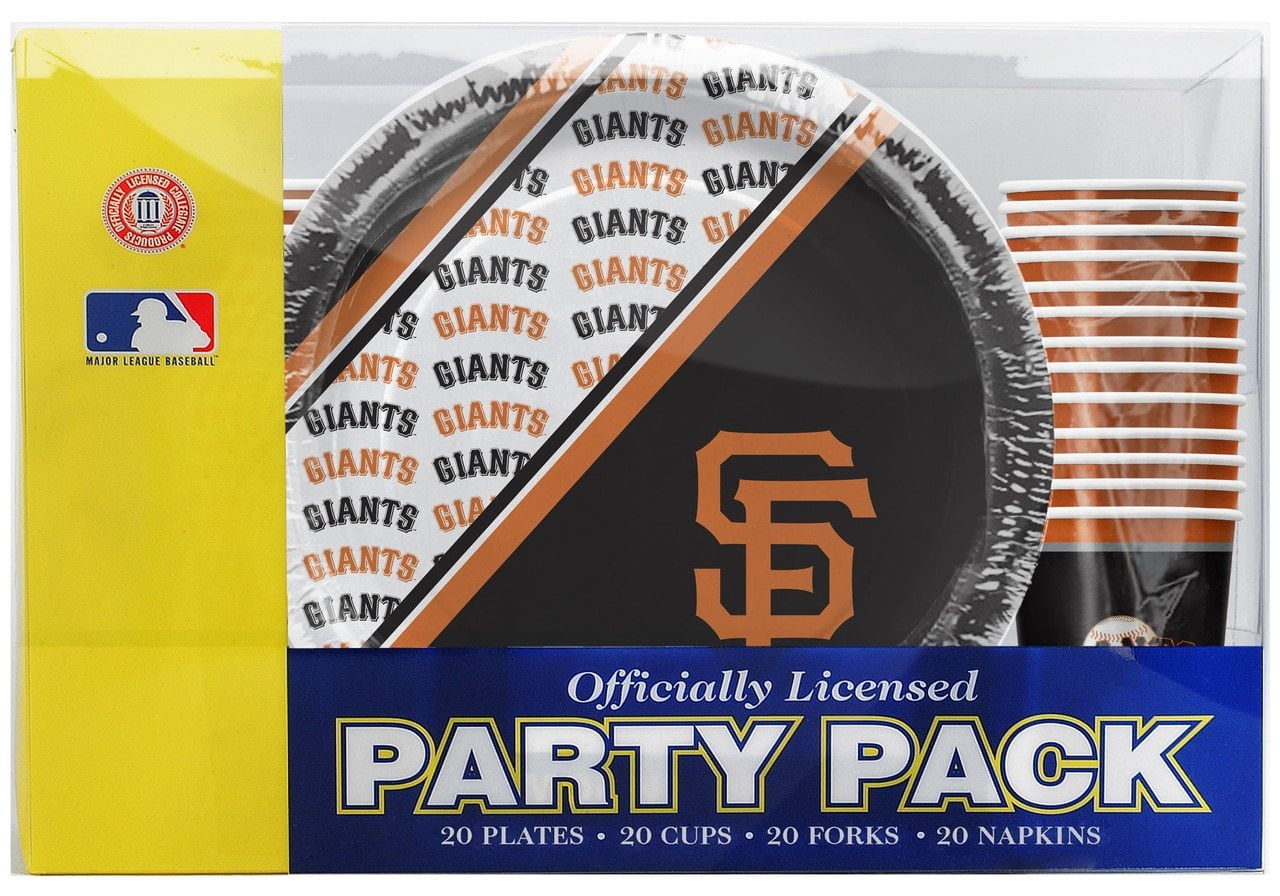  San Francisco Giants Multicolor Plastic Round Party Plates - 9  (18 Pc) - Perfect for Baseball Fans & All Celebrations : Toys & Games